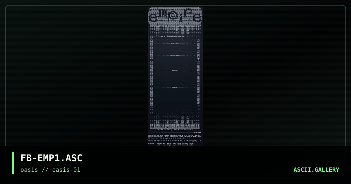 3mp1rE .nf0 teMpl4te, by frost byte, 1996