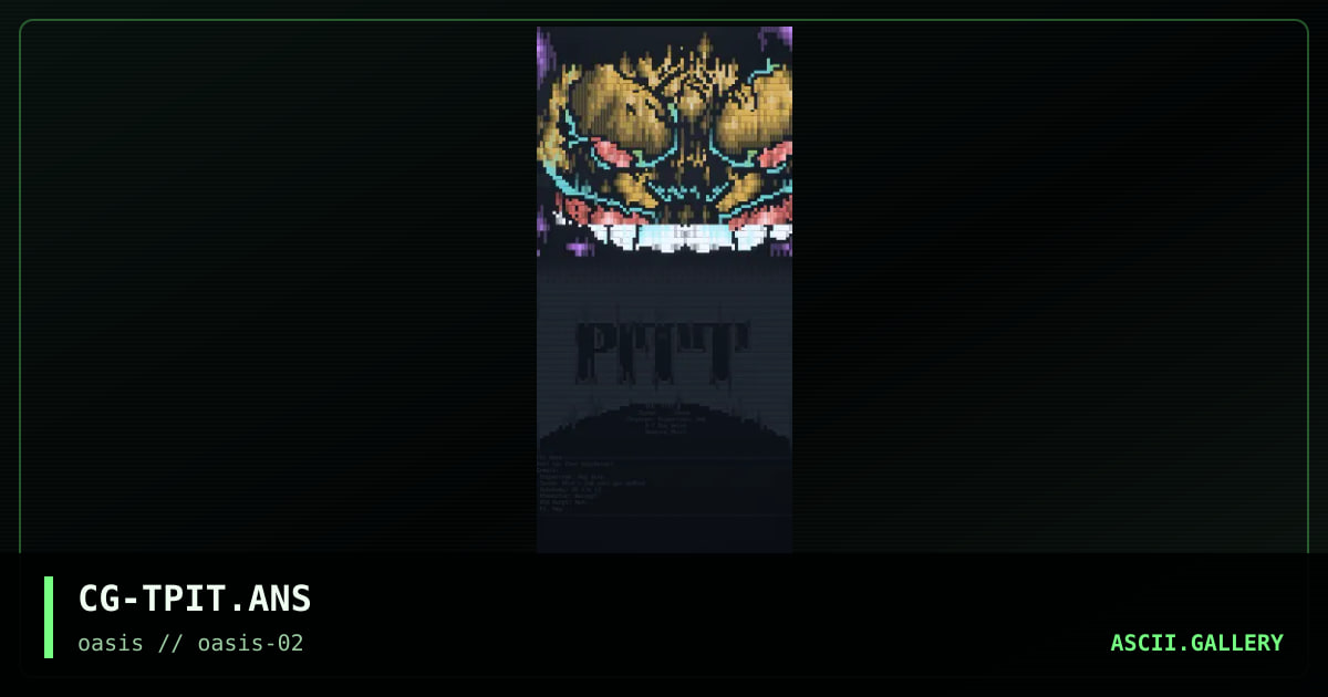 The Pitt, by cool guy, 1996
