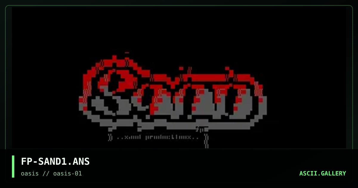 Sand Promo #1, by forsaken prophet, 1996
