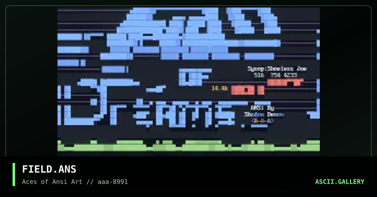 FIELD.ANS, by shadow demon, 1991