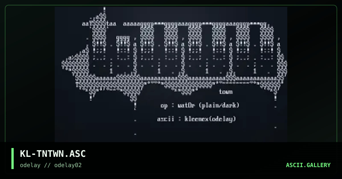 KL-TNTWN.ASC, by kleenex, 1996