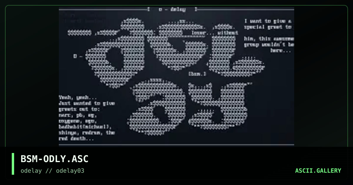 BSM-ODLY.ASC, by basm, 1996