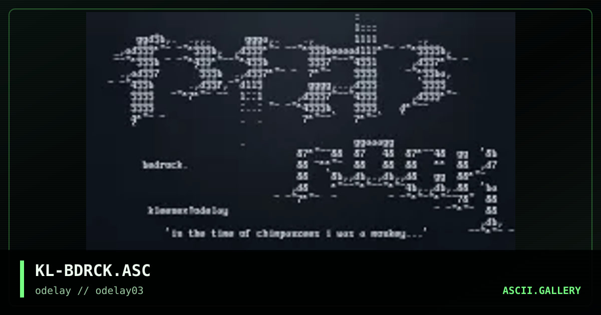 KL-BDRCK.ASC, by kleenex, 1996