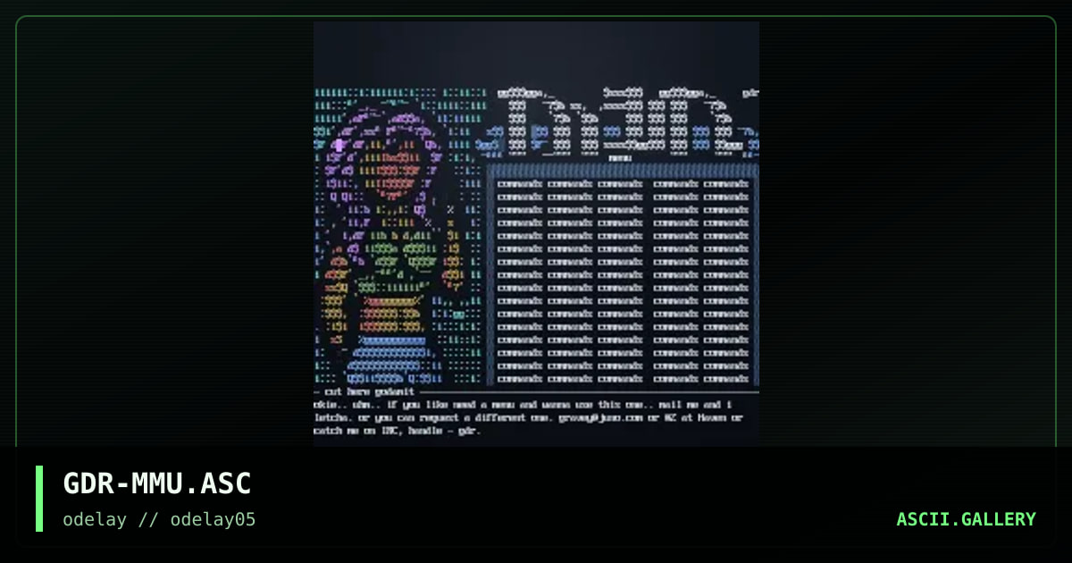 Main menu, by gravedancer, 1996