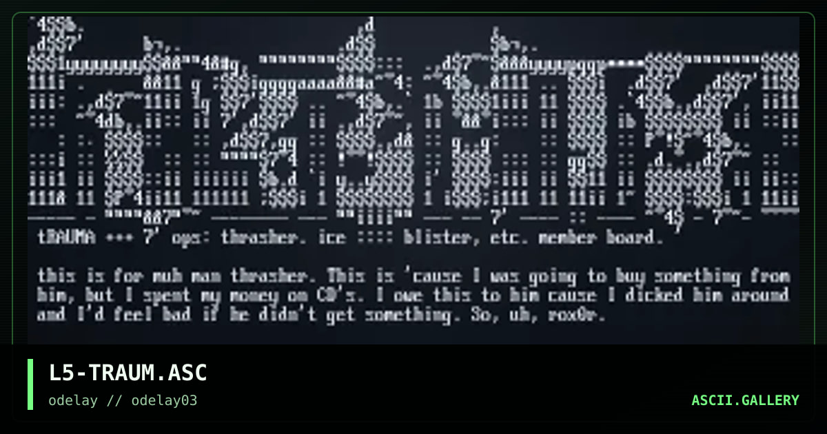 L5-TRAUM.ASC, by loser, 1996