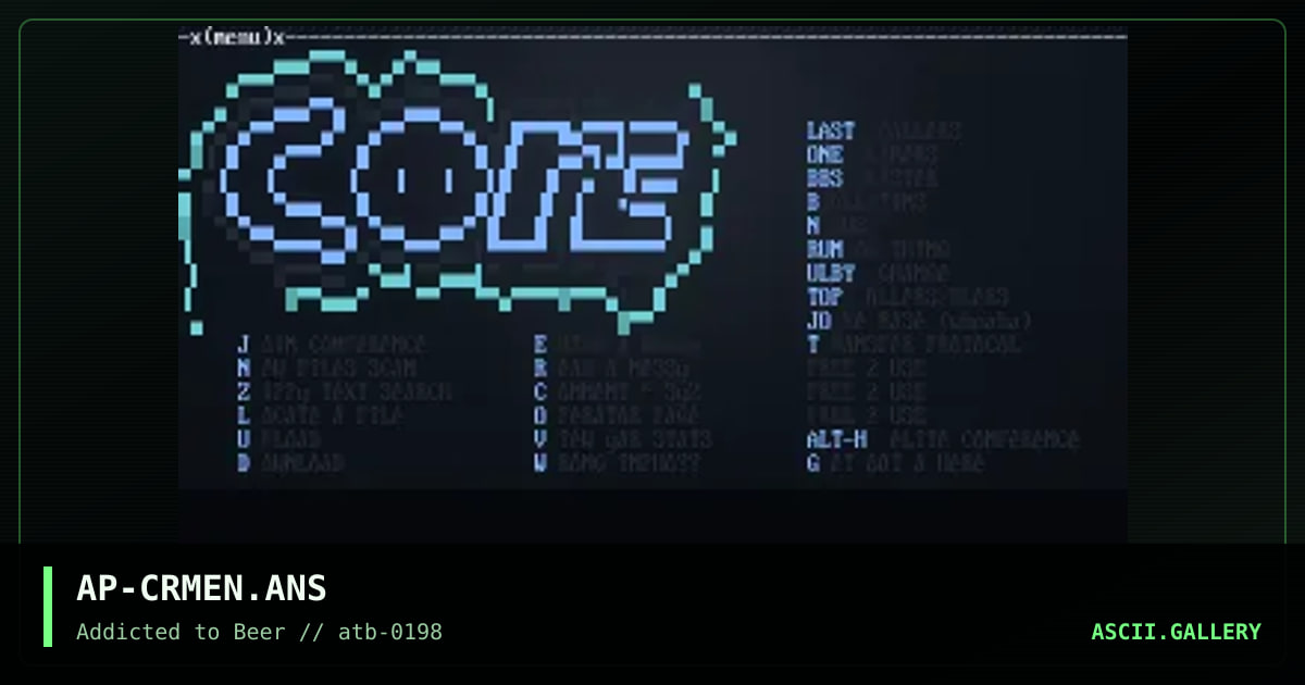C0RE - MAiN MENU, by apollygon, 1998