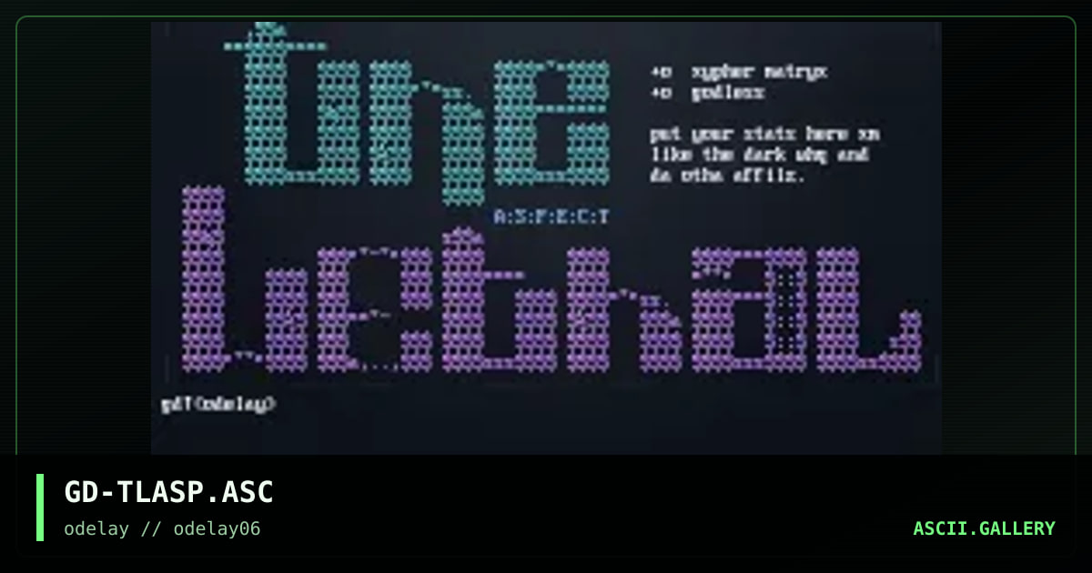 GD-TLASP.ASC, by gridlock, 1997