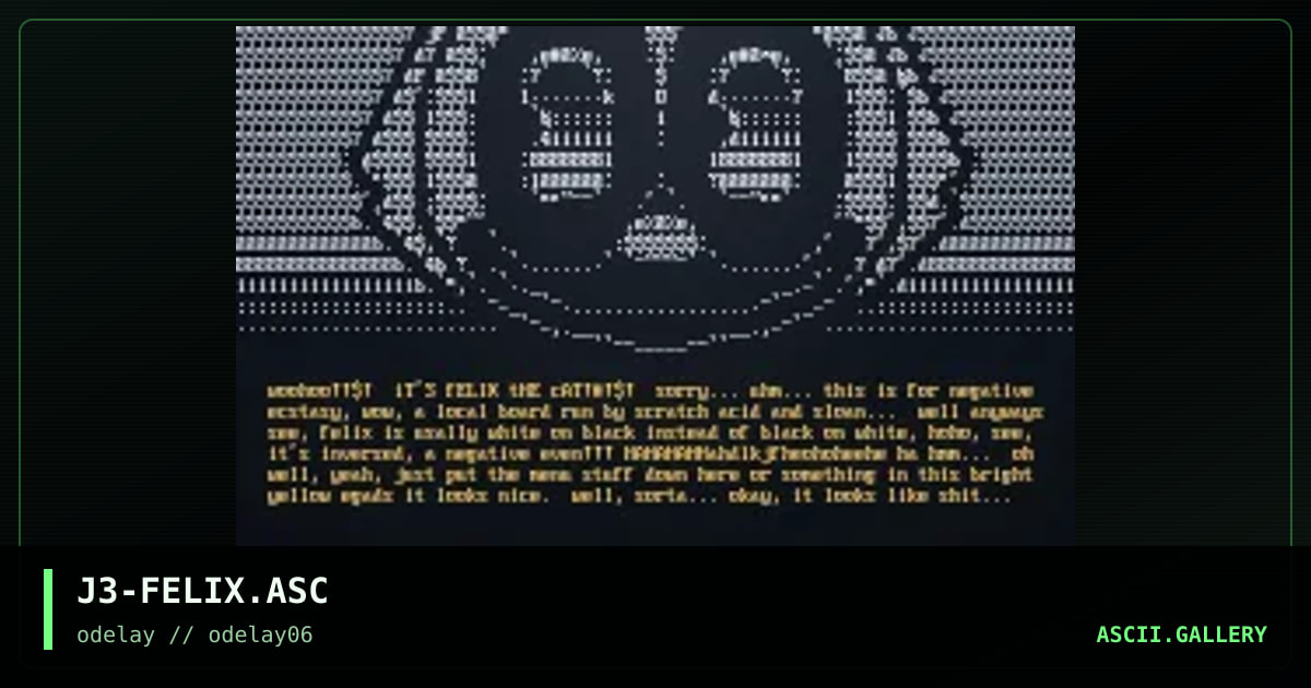 J3-FELIX.ASC, by jesus christ, 1997