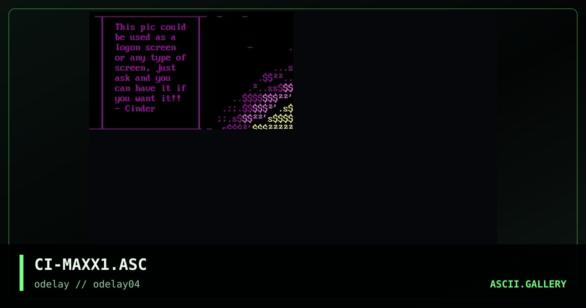 CI-MAXX1.ASC, by cinder, 1996