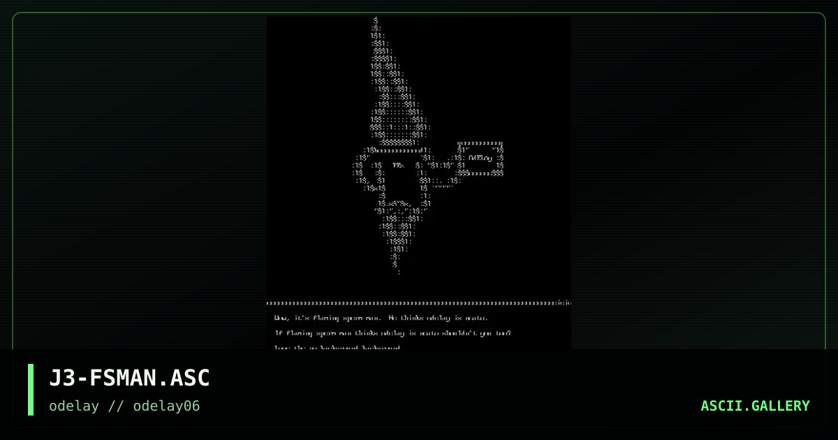 J3-FSMAN.ASC, by jesus christ, 1997