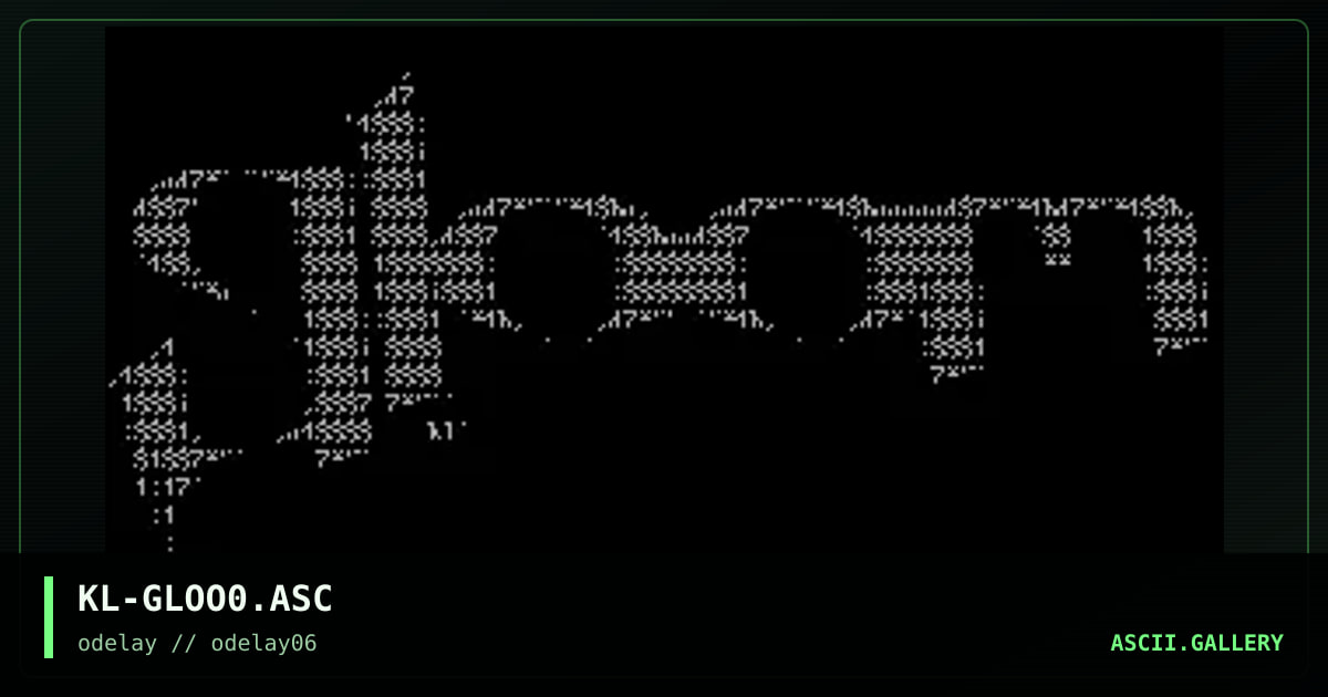 KL-GLOO0.ASC, by kleenex, 1997