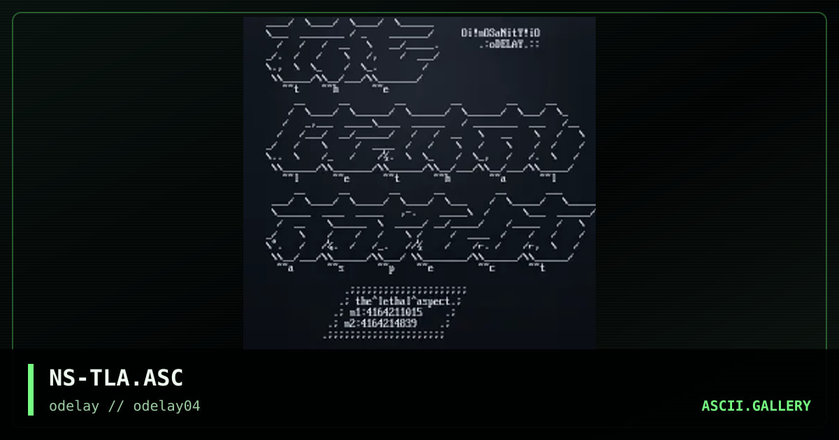 NS-TLA.ASC, by no sanity, 1996