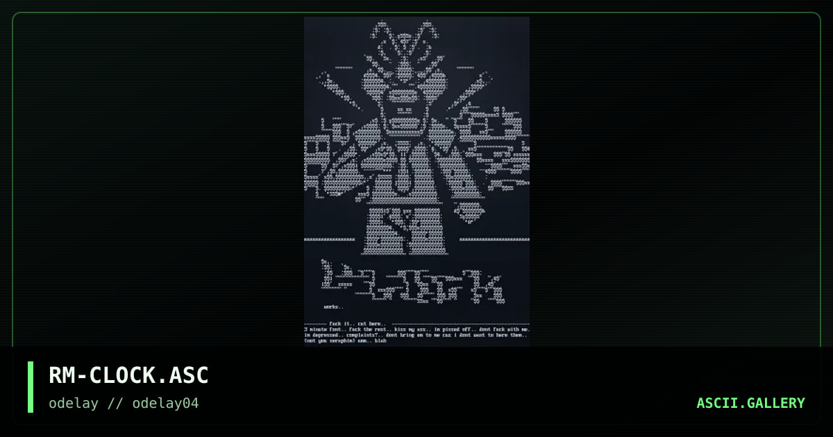 RM-CLOCK.ASC, by redrum, 1996