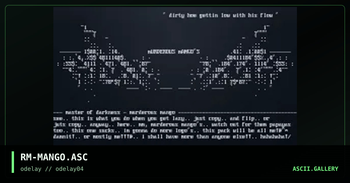 RM-MANGO.ASC, by redrum, 1996