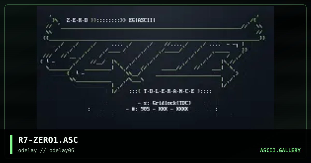 R7-ZERO1.ASC, by ray7, 1997