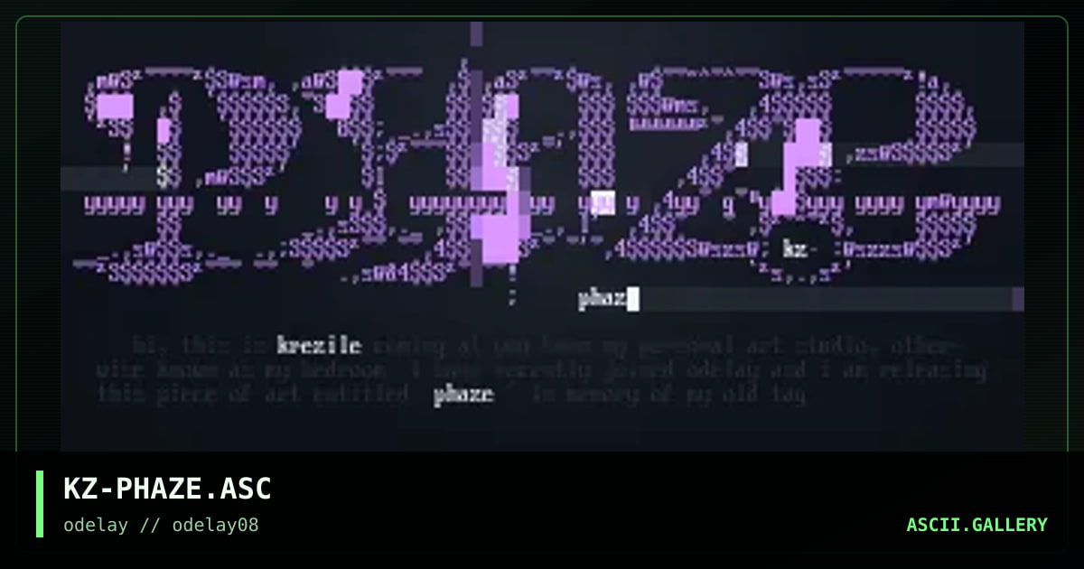KZ-PHAZE.ASC, by krezile, 1997