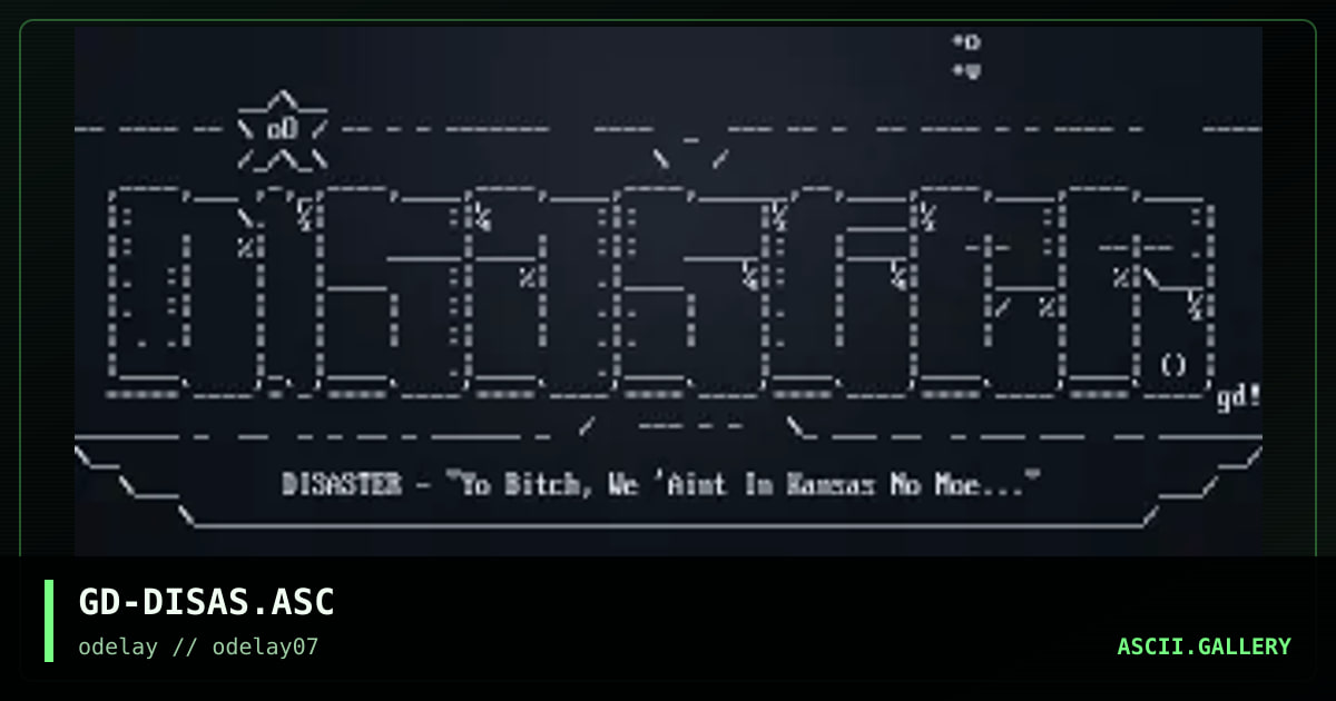 GD-DISAS.ASC, by gridlock, 1997