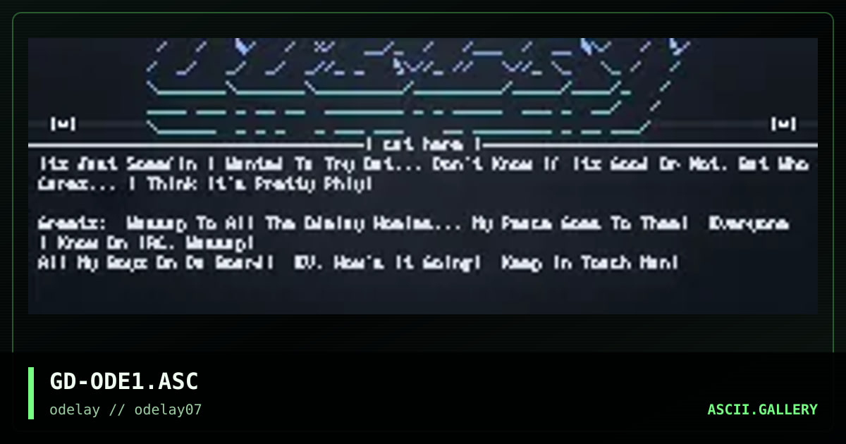 GD-ODE1.ASC, by gridlock, 1997