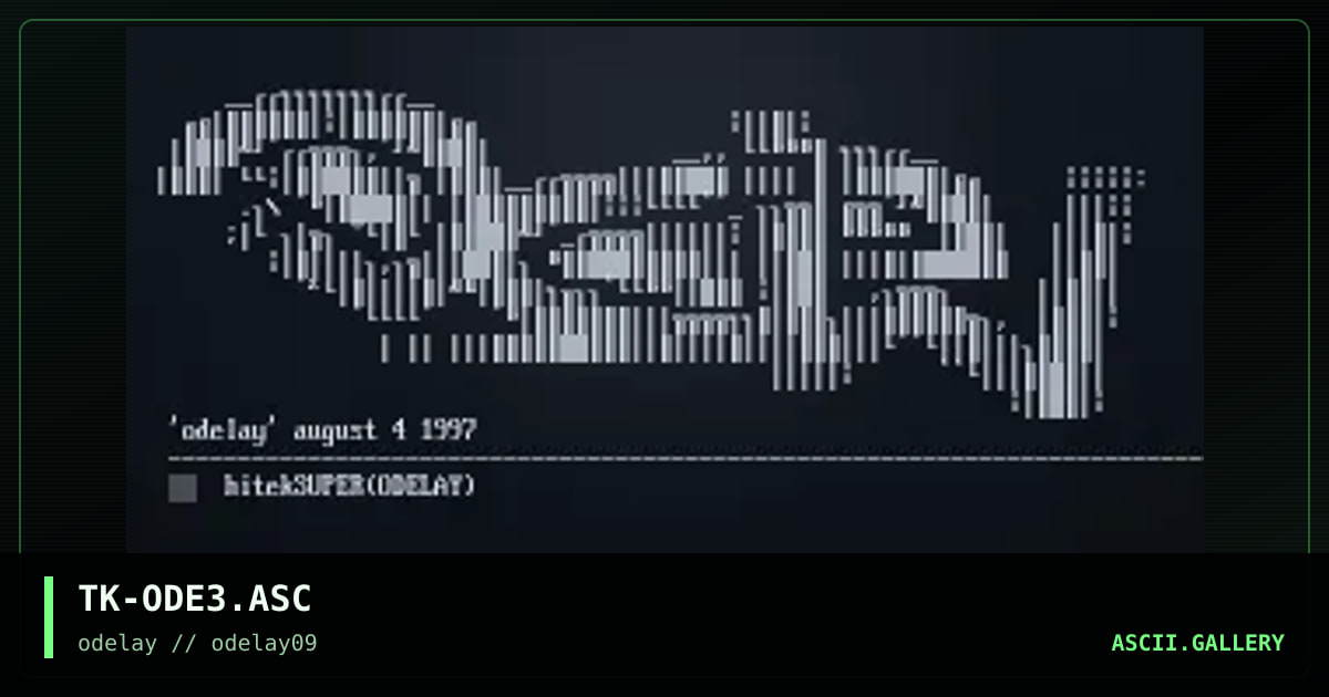 TK-ODE3.ASC, by tek, 1997
