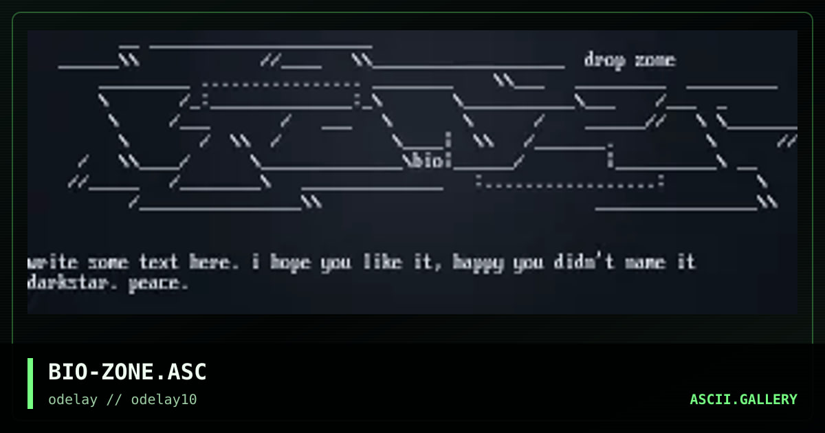 BIO-ZONE.ASC, by biogenesis, 1997