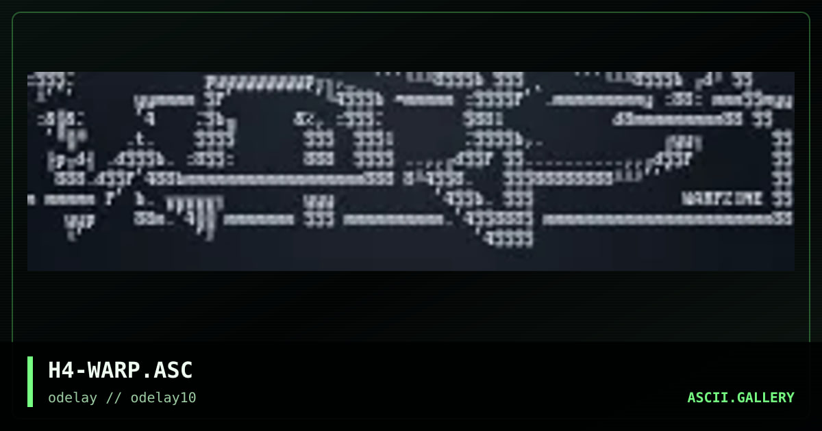 H4-WARP.ASC, by haji, 1997
