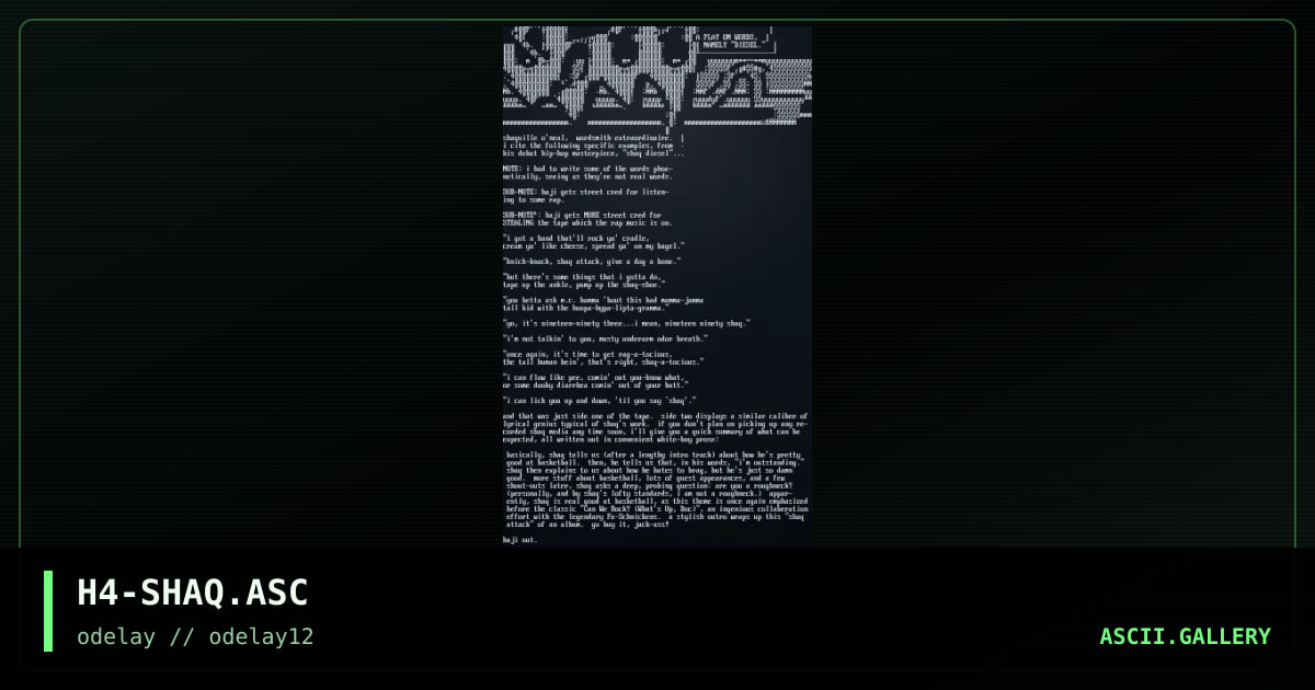 H4-SHAQ.ASC, by haji, 1997
