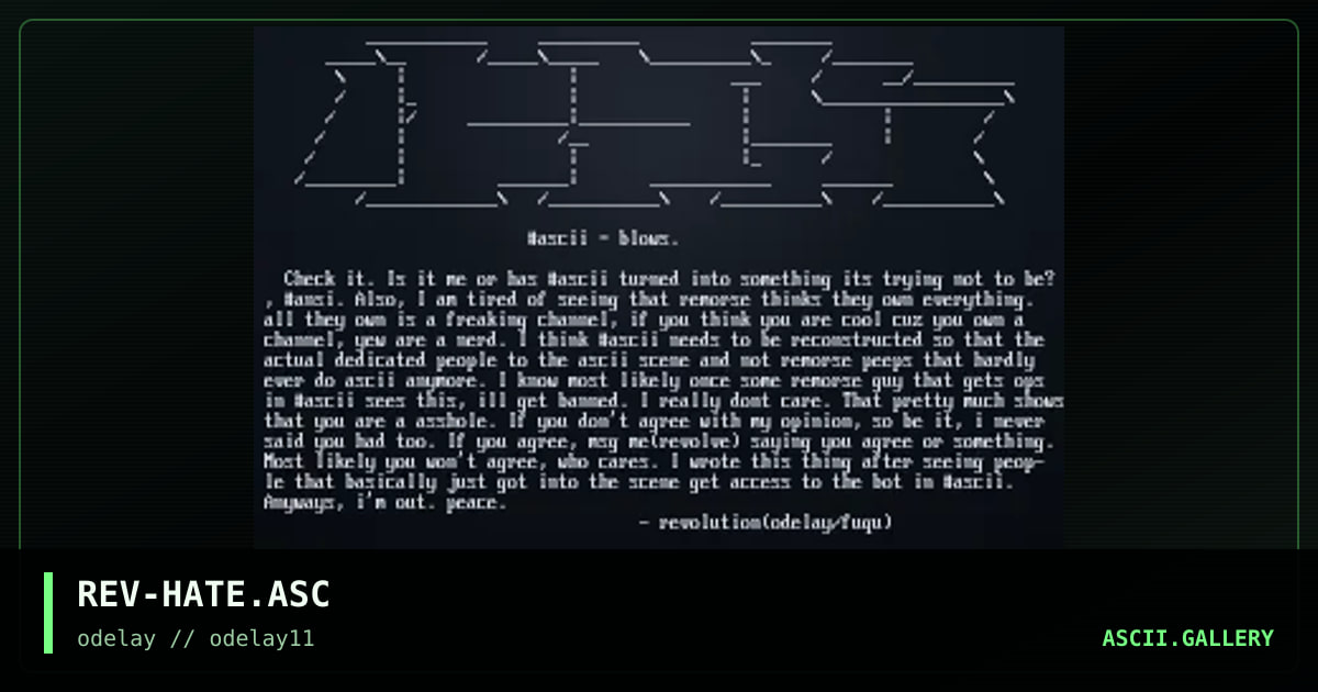 REV-HATE.ASC, by revolution, 1997