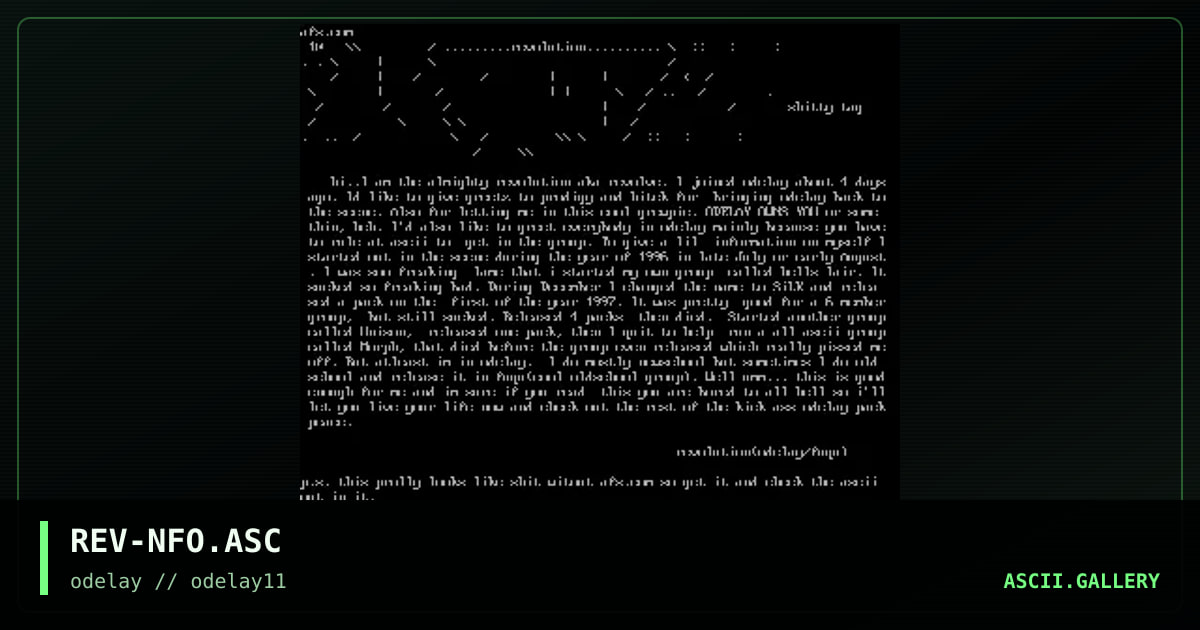 REV-NFO.ASC, by revolution, 1997