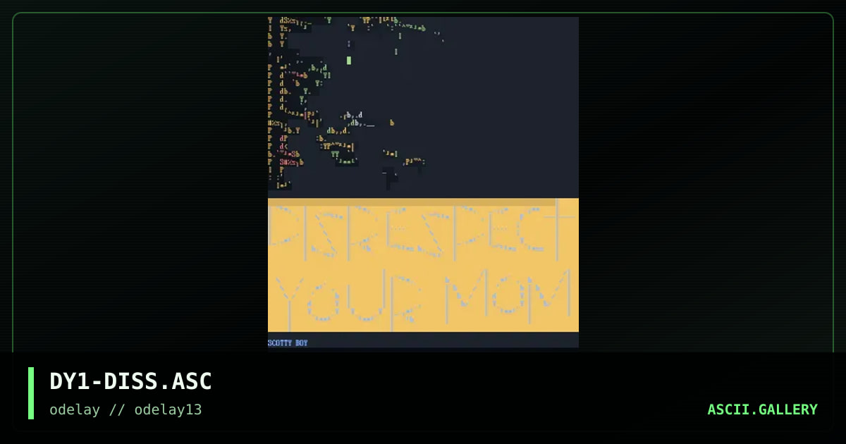 DY1-DISS.ASC, by discyple, 1997