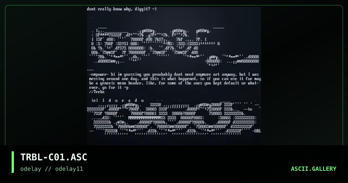 TRBL-C01.ASC, by treble, 1997