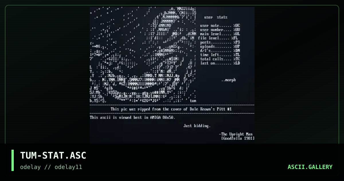 TUM-STAT.ASC, by tum, 1997