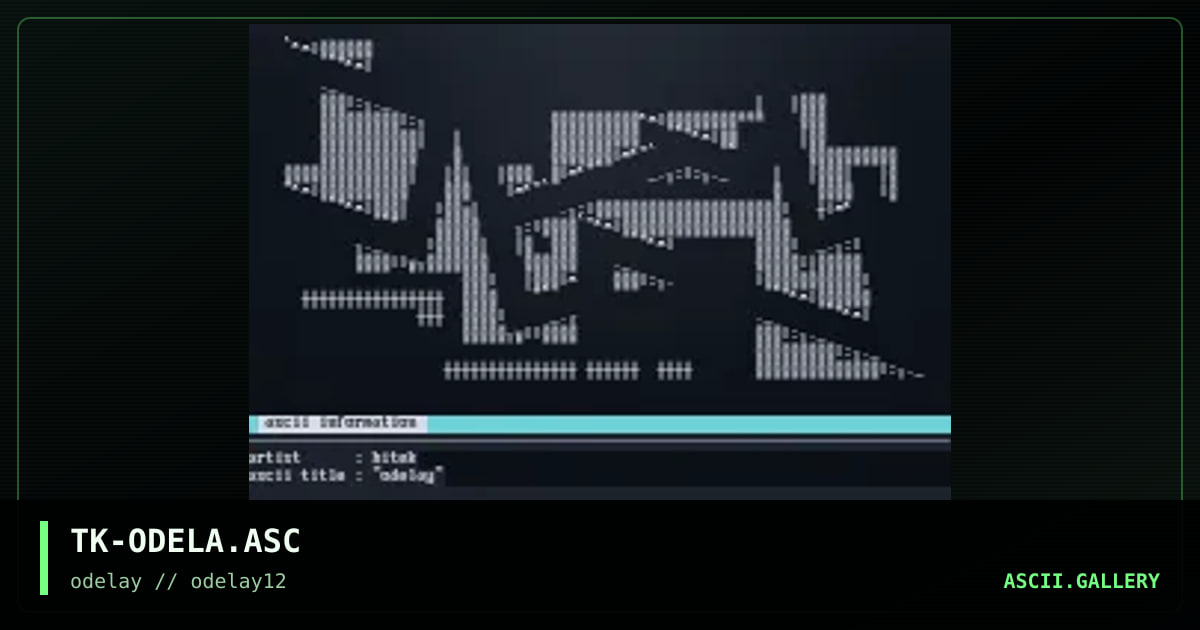 TK-ODELA.ASC, by tek, 1997