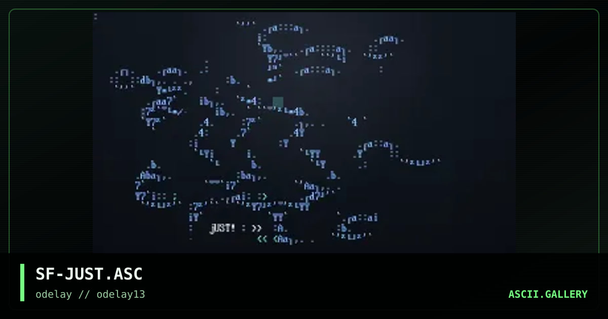 SF-JUST.ASC, by supafly, 1997