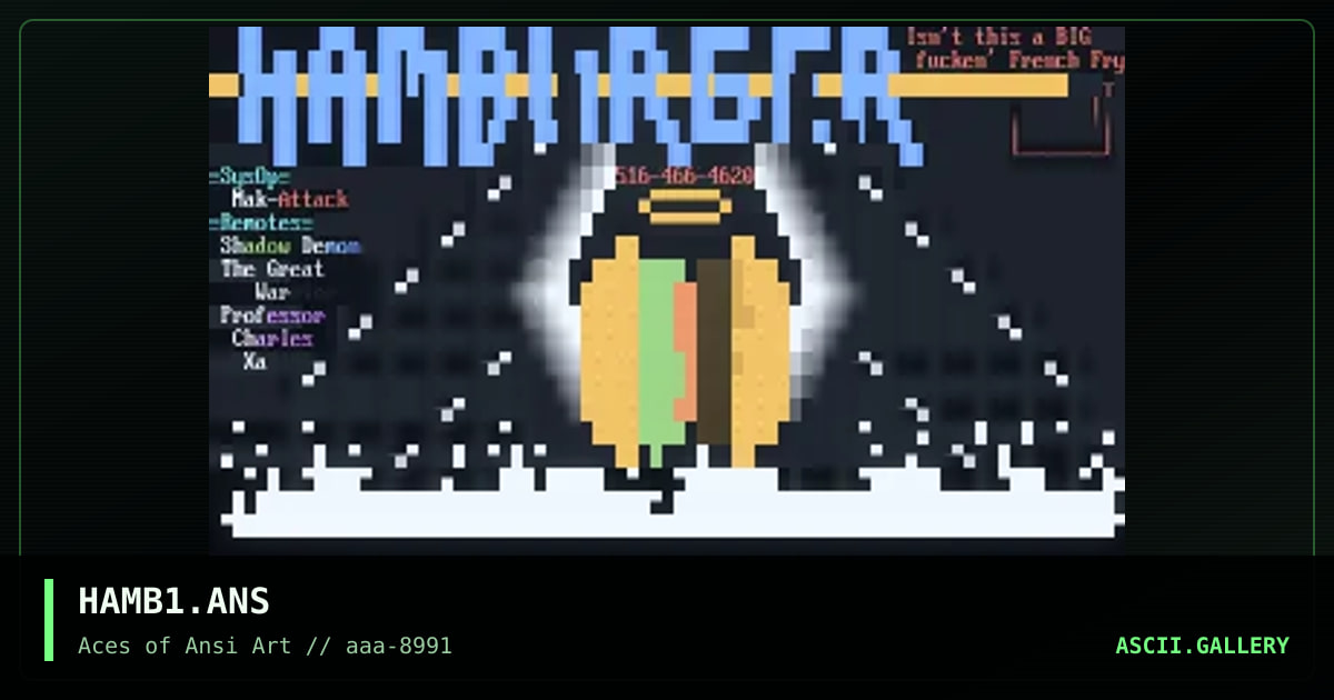 HAMB1.ANS, by shadow demon, 1991