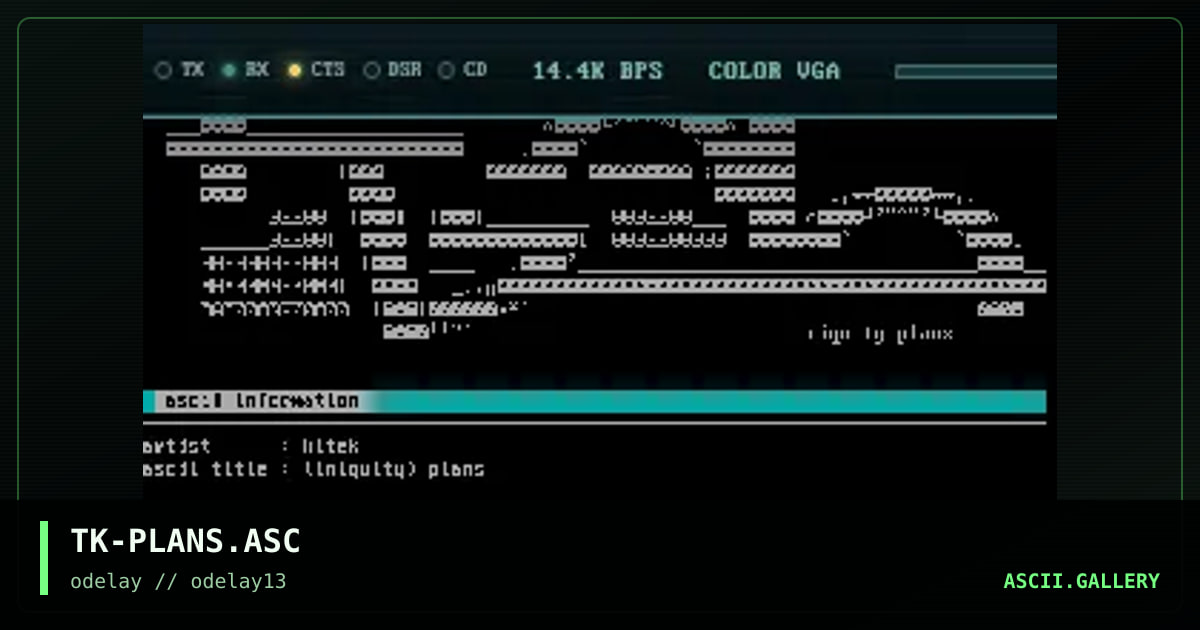 TK-PLANS.ASC, by tek, 1997