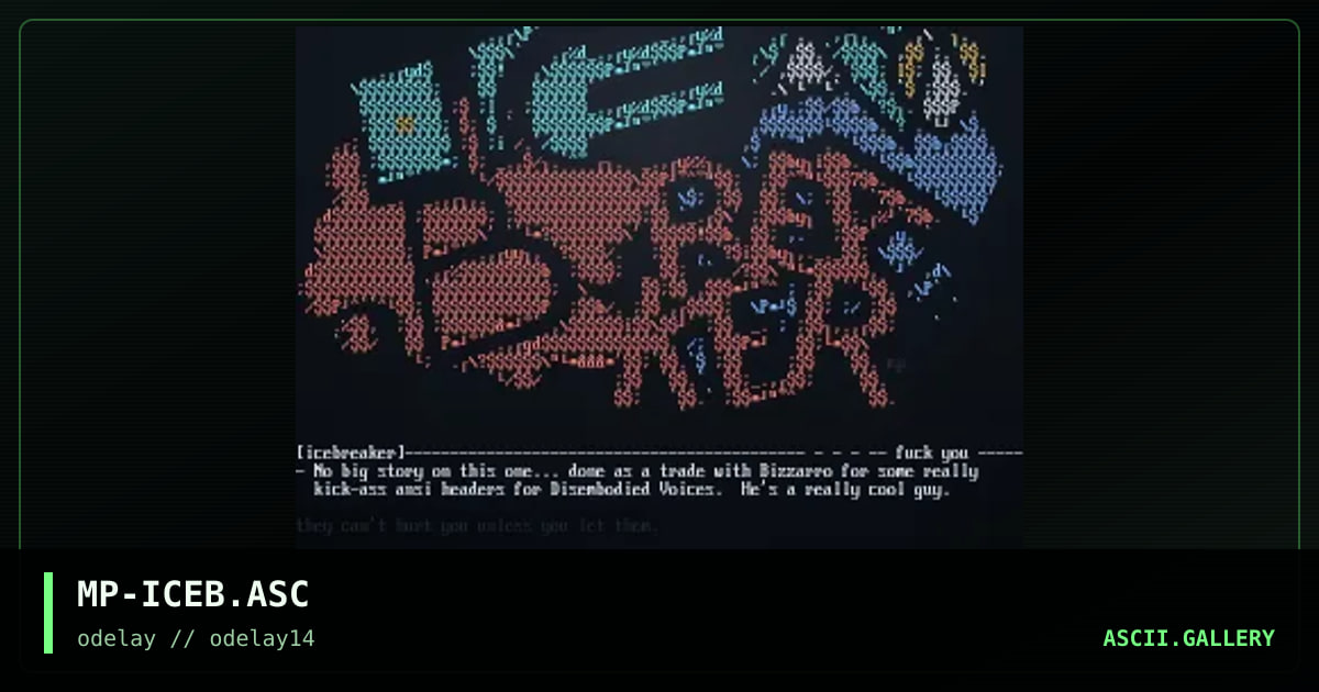 MP-ICEB.ASC, by meatpod, 1998