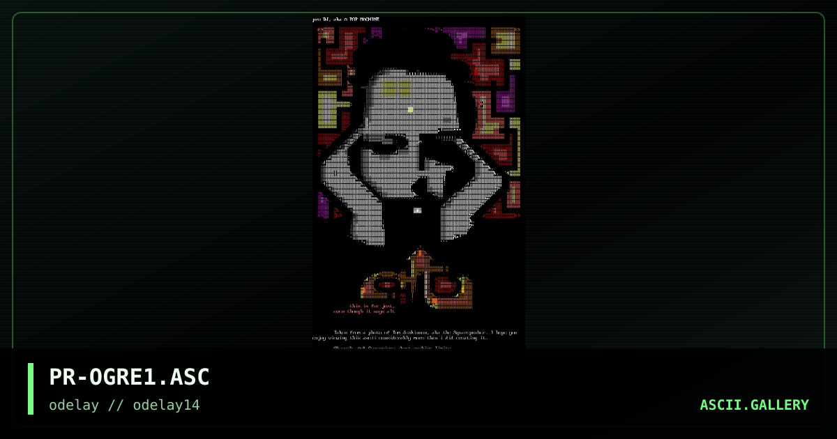 PR-OGRE1.ASC, by the prodigy, 1998