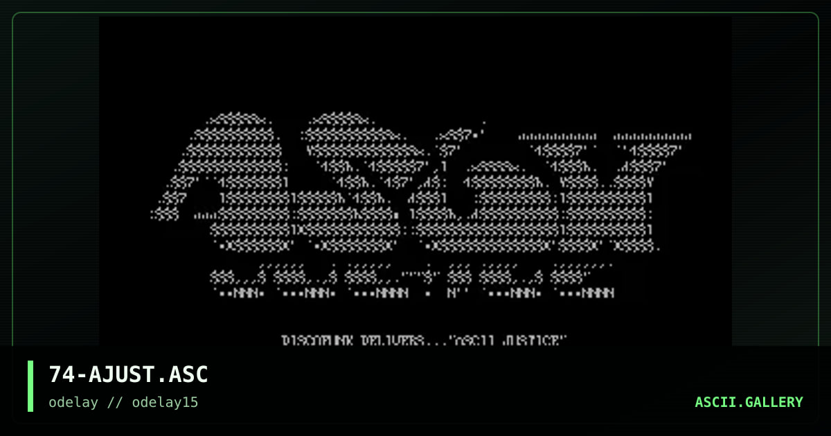 74-AJUST.ASC, by discofunk 1974, 1998
