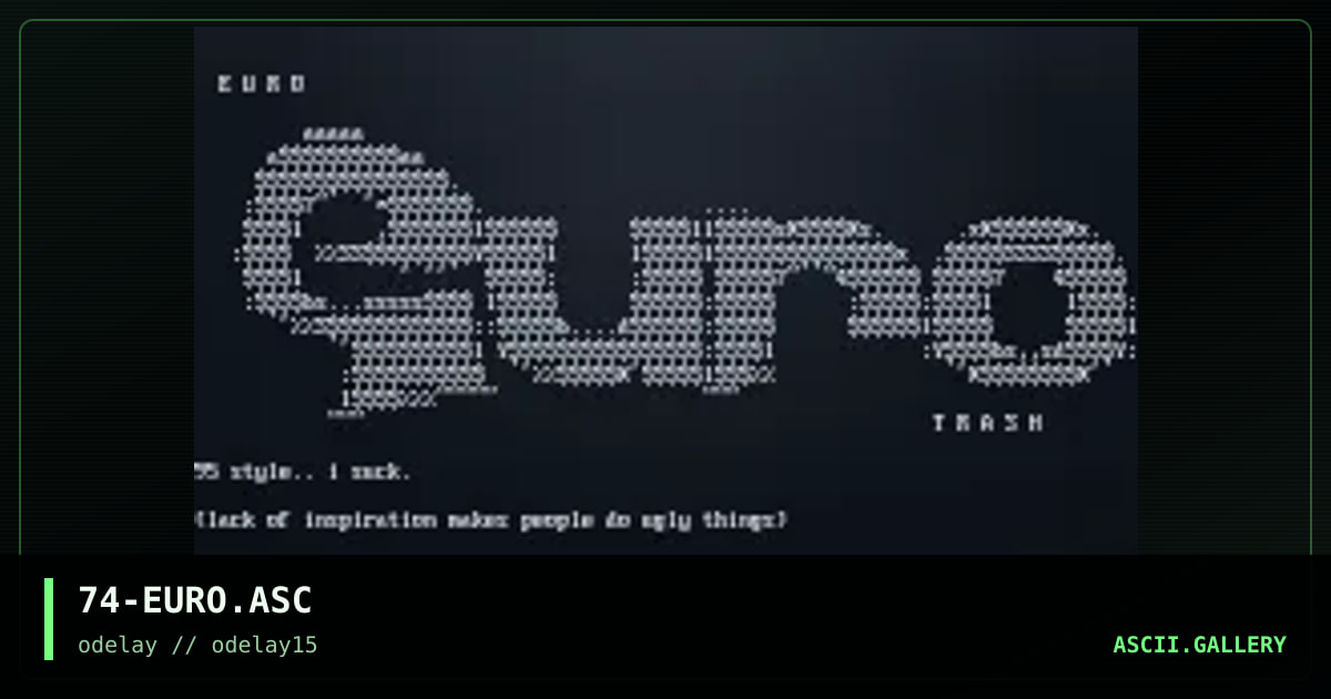 74-EURO.ASC, by discofunk 1974, 1998