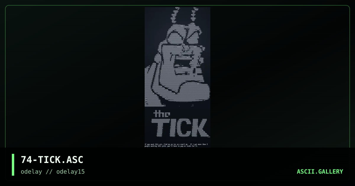 74-TICK.ASC, by discofunk 1974, 1998