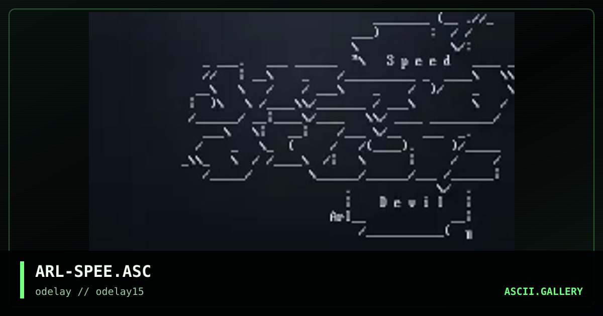 ARL-SPEE.ASC, by arlequin, 1998
