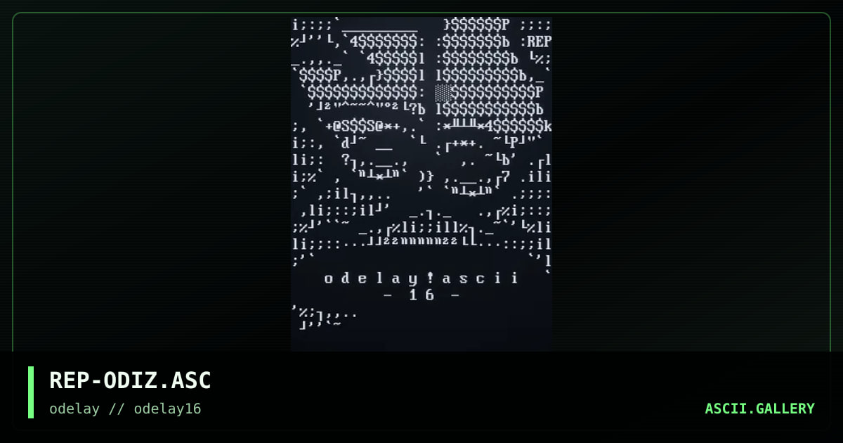 REP-ODIZ.ASC, by reptical, 1998