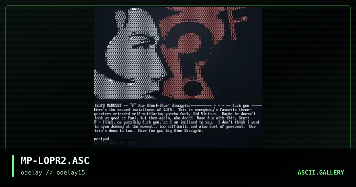 MP-LOPR2.ASC, by meatpod, 1998