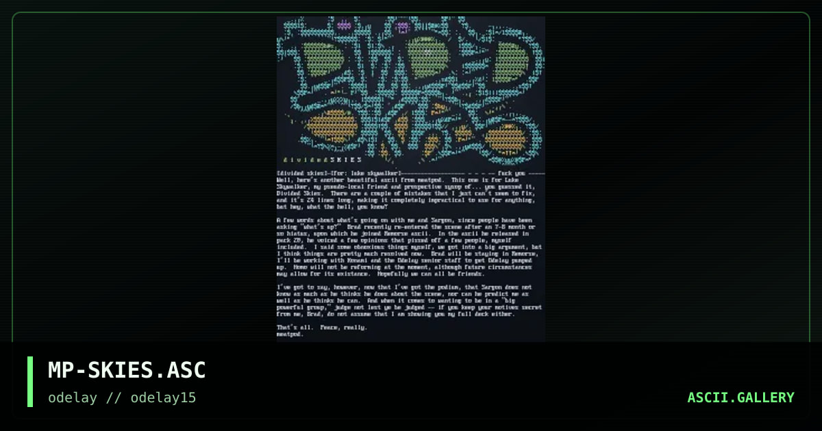 MP-SKIES.ASC, by meatpod, 1998