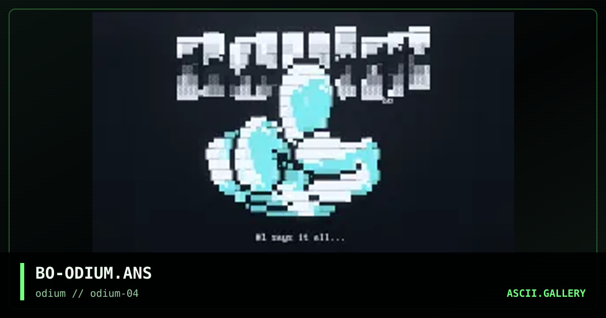 Odium Logo, by burnout-odium, 1996