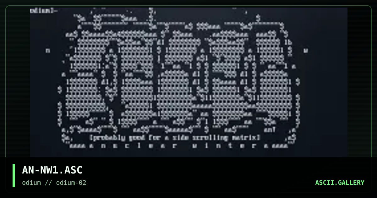 nuclear winter, by anarchist, 1996