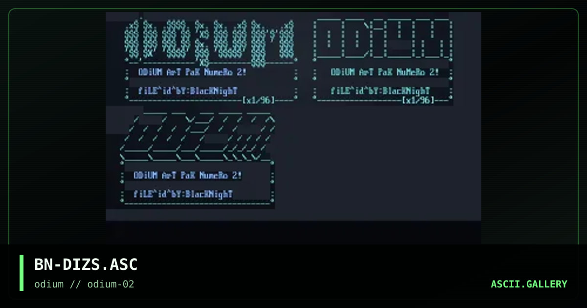 diz collection, by blacknight, 1996