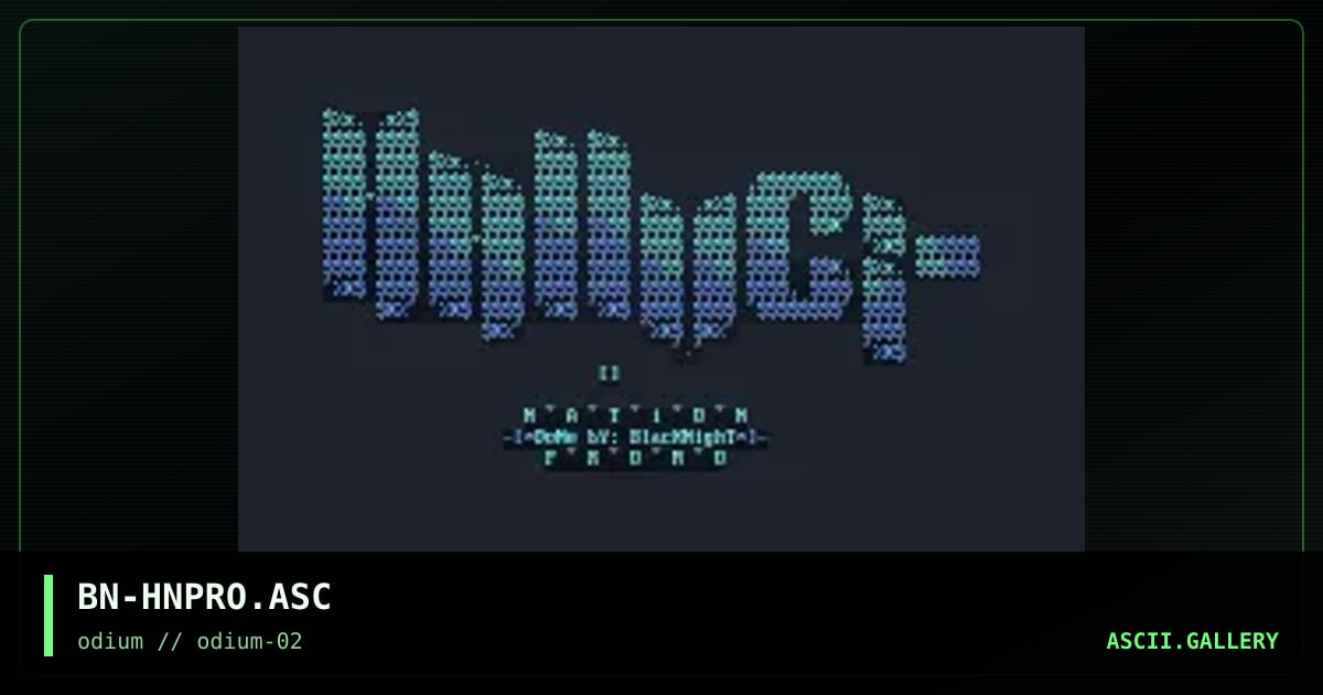 hnpro, by blacknight, 1996