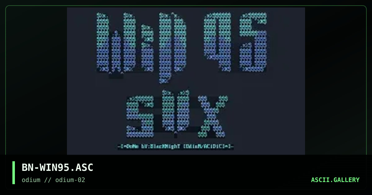 windows '95 sucks, by blacknight, 1996