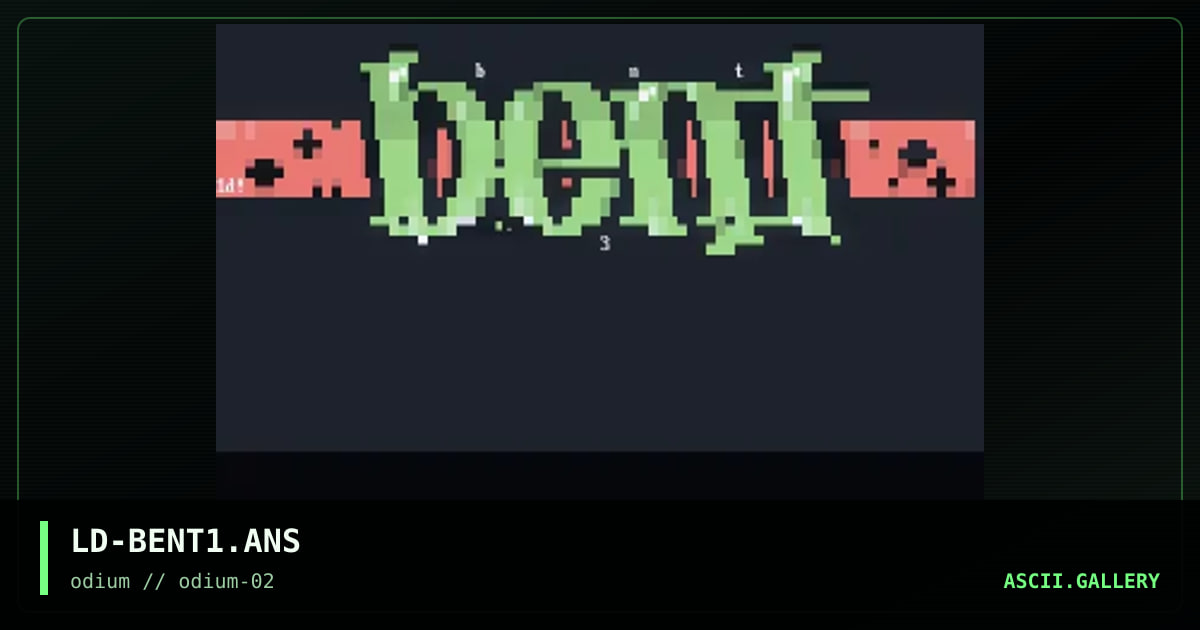 bent, by lord jazz, 1996